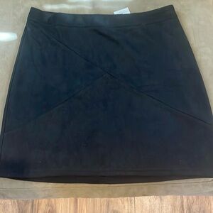 Mini faux suede skirt